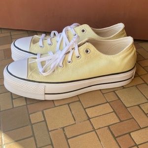 Yellow Converse Platform Sneakers fit like 10